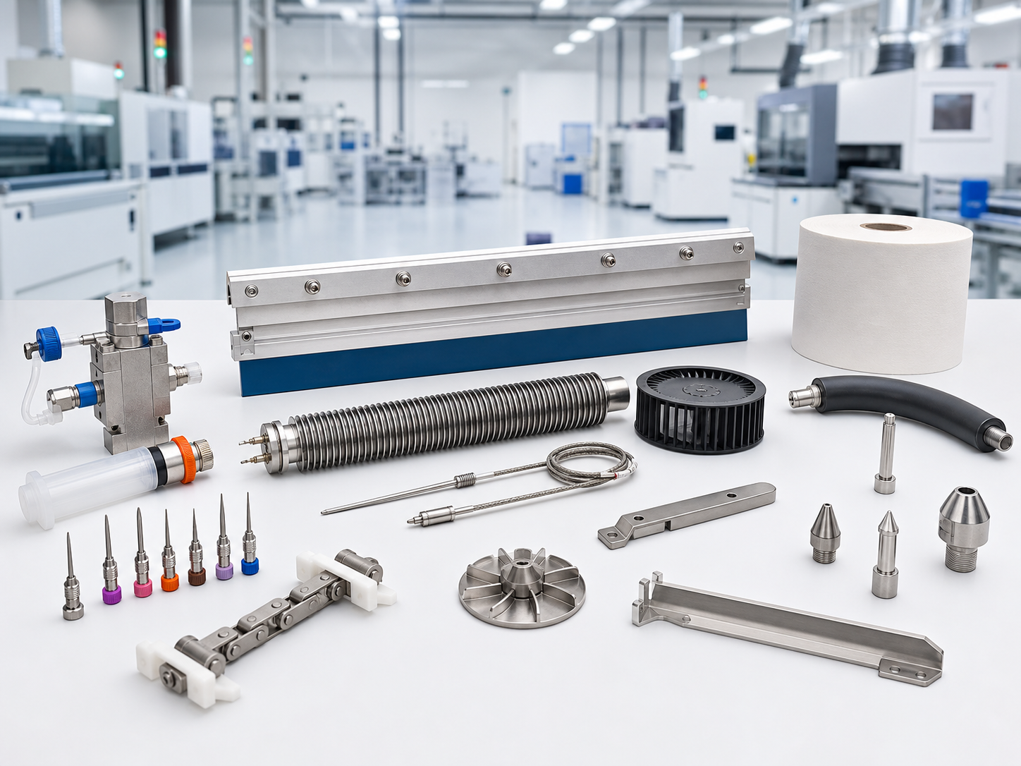 SMT equipment spare parts for dispensing, reflow and wave soldering machines